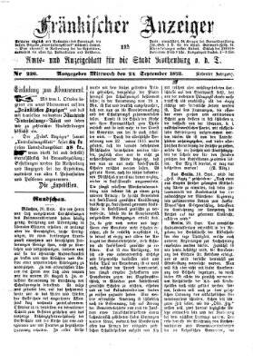 Fränkischer Anzeiger Mittwoch 24. September 1873