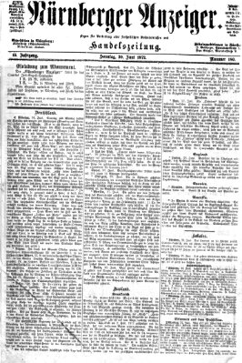 Nürnberger Anzeiger Sonntag 30. Juni 1872