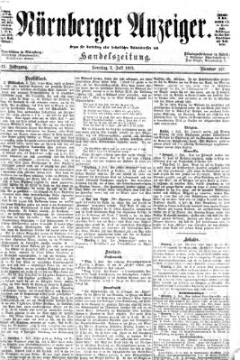 Nürnberger Anzeiger Sonntag 7. Juli 1872