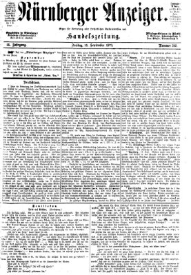 Nürnberger Anzeiger Freitag 13. September 1872