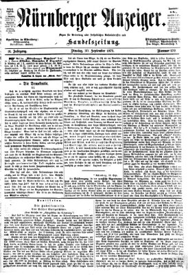 Nürnberger Anzeiger Dienstag 30. September 1873