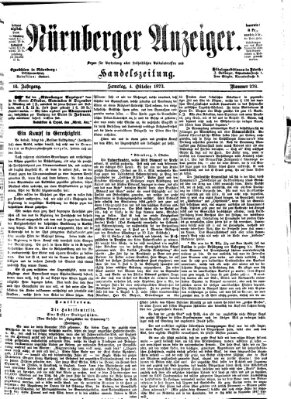 Nürnberger Anzeiger Samstag 4. Oktober 1873