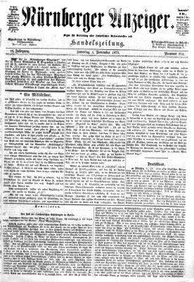 Nürnberger Anzeiger Samstag 1. November 1873