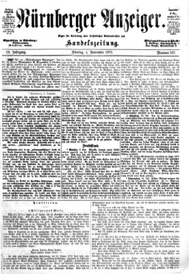 Nürnberger Anzeiger Dienstag 4. November 1873