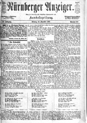 Nürnberger Anzeiger Dienstag 23. Dezember 1873