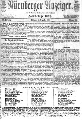 Nürnberger Anzeiger Mittwoch 24. Dezember 1873