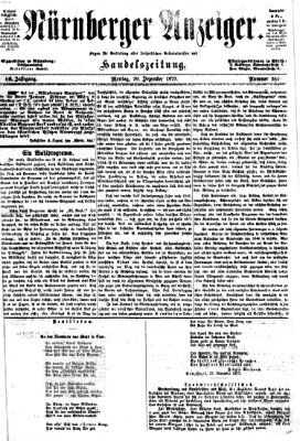 Nürnberger Anzeiger Montag 29. Dezember 1873