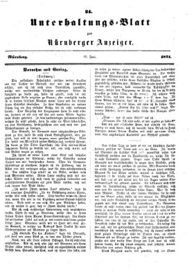 Nürnberger Anzeiger Sonntag 18. Juni 1871