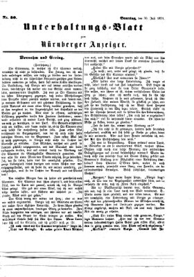 Nürnberger Anzeiger Sonntag 30. Juli 1871