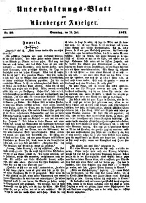 Nürnberger Anzeiger Sonntag 21. Juli 1872