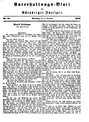 Nürnberger Anzeiger Sonntag 14. September 1873