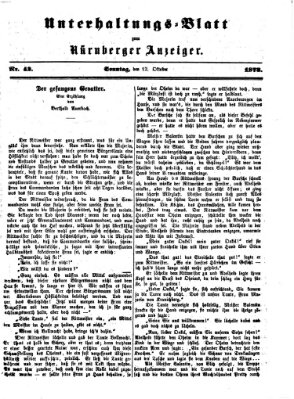Nürnberger Anzeiger Sonntag 12. Oktober 1873