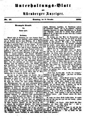 Nürnberger Anzeiger Sonntag 16. November 1873