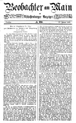Beobachter am Main und Aschaffenburger Anzeiger Samstag 27. Januar 1872