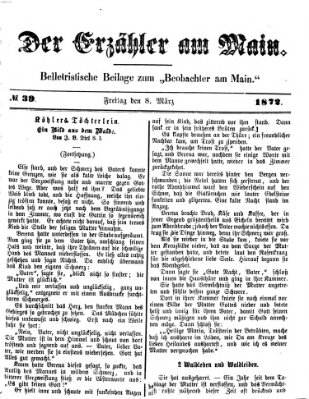 Der Erzähler am Main (Beobachter am Main und Aschaffenburger Anzeiger) Freitag 8. März 1872