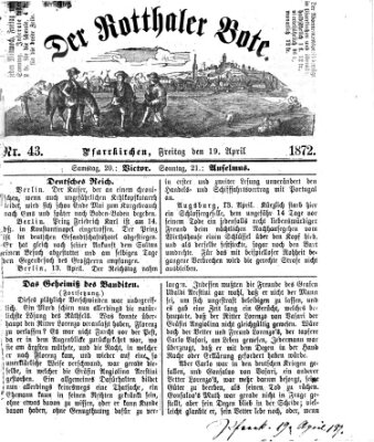 Rottaler Bote Freitag 19. April 1872