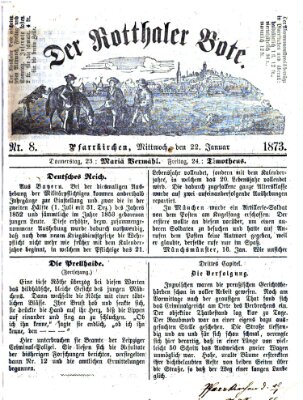 Rottaler Bote Mittwoch 22. Januar 1873