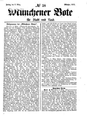 Münchener Bote für Stadt und Land Freitag 8. März 1872