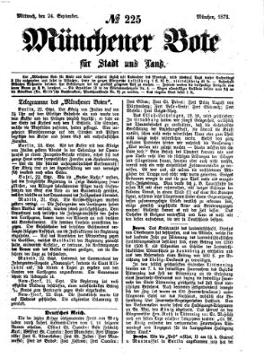 Münchener Bote für Stadt und Land Mittwoch 24. September 1873