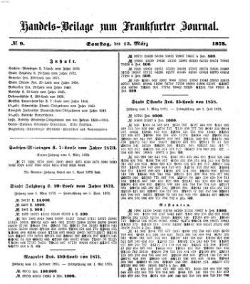 Frankfurter Journal Samstag 15. März 1873