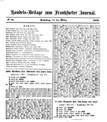 Frankfurter Journal Samstag 22. März 1873