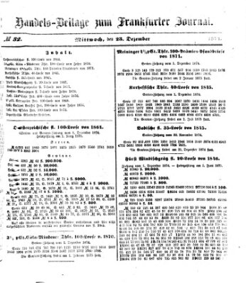 Frankfurter Journal Mittwoch 23. Dezember 1874