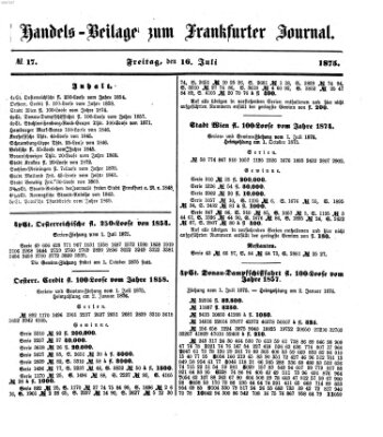 Frankfurter Journal Freitag 16. Juli 1875