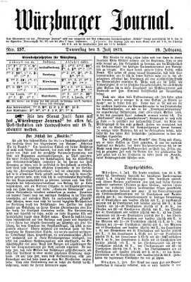 Würzburger Journal Donnerstag 3. Juli 1873