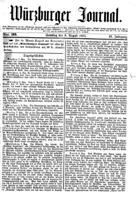 Würzburger Journal Samstag 9. August 1873