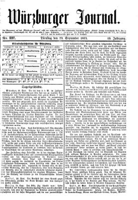 Würzburger Journal Dienstag 23. September 1873