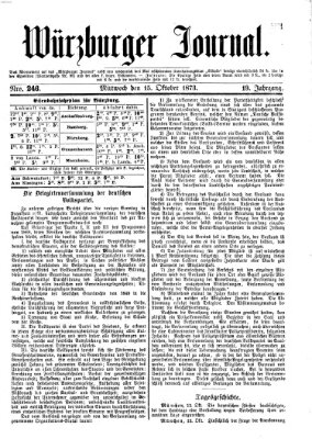 Würzburger Journal Mittwoch 15. Oktober 1873
