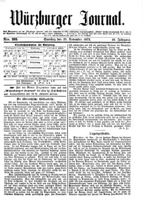 Würzburger Journal Samstag 29. November 1873
