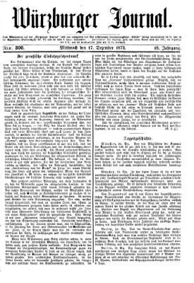 Würzburger Journal Mittwoch 17. Dezember 1873