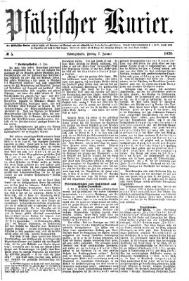 Pfälzischer Kurier Freitag 7. Januar 1870
