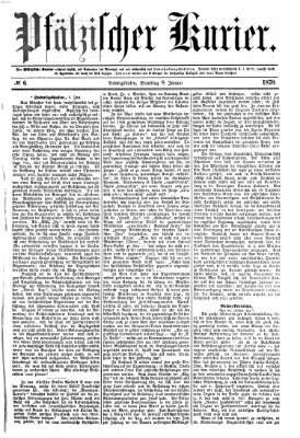 Pfälzischer Kurier Samstag 8. Januar 1870