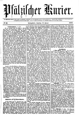 Pfälzischer Kurier Samstag 15. Januar 1870