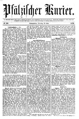 Pfälzischer Kurier Dienstag 10. Mai 1870