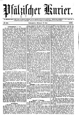 Pfälzischer Kurier Mittwoch 18. Mai 1870