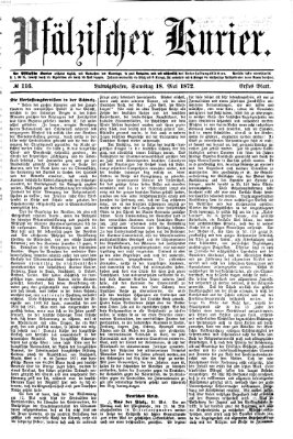 Pfälzischer Kurier Samstag 18. Mai 1872