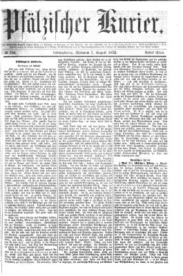 Pfälzischer Kurier Mittwoch 7. August 1872