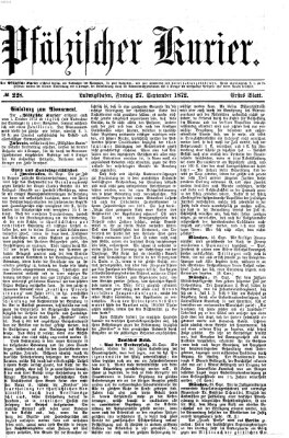Pfälzischer Kurier Freitag 27. September 1872