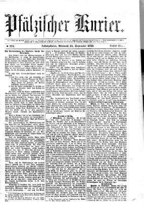 Pfälzischer Kurier Mittwoch 24. September 1873