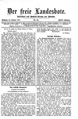 Der freie Landesbote Mittwoch 22. Februar 1871