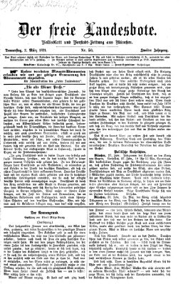 Der freie Landesbote Donnerstag 2. März 1871