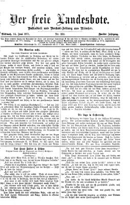 Der freie Landesbote Mittwoch 14. Juni 1871
