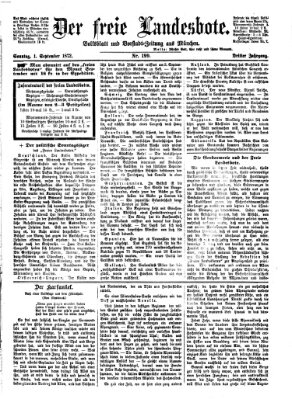 Der freie Landesbote Sonntag 1. September 1872