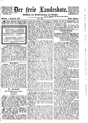 Der freie Landesbote Mittwoch 4. September 1872