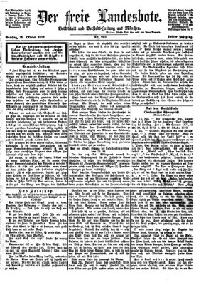 Der freie Landesbote Samstag 19. Oktober 1872