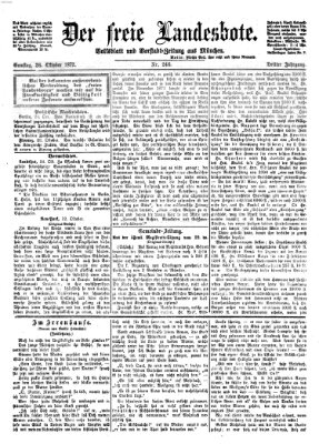 Der freie Landesbote Samstag 26. Oktober 1872