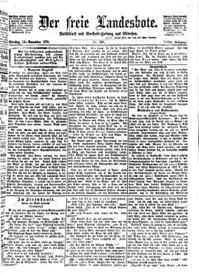 Der freie Landesbote Dienstag 19. November 1872